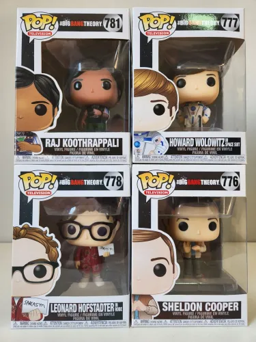 Funko The Big Bang Theory | Sheldon | Leonard | Raj | Howard - Perfeito estado