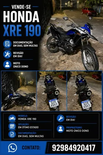 XRE 190 em perfeito estado!