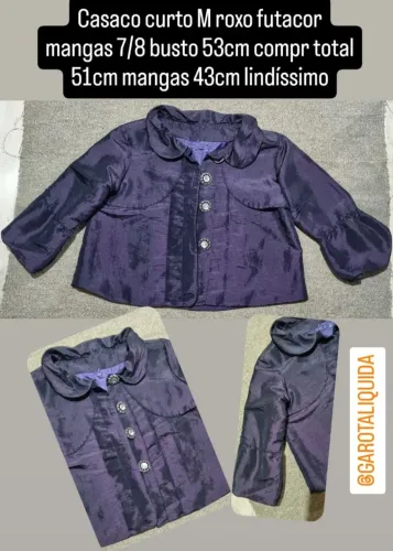 Casaco M curto roxo futacor