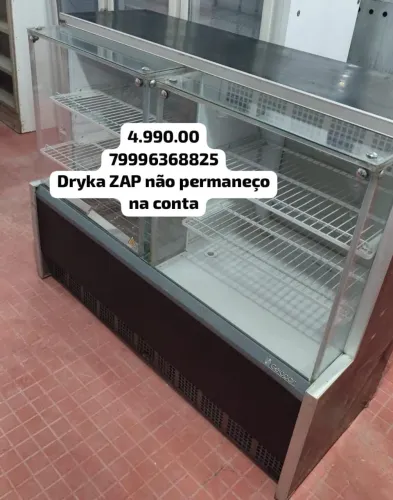 Balcão expositor dois em um estufa e refrigerado