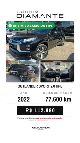 Mitsubishi Outlander Sport HPE 2.0 16V Flex AUT 2022