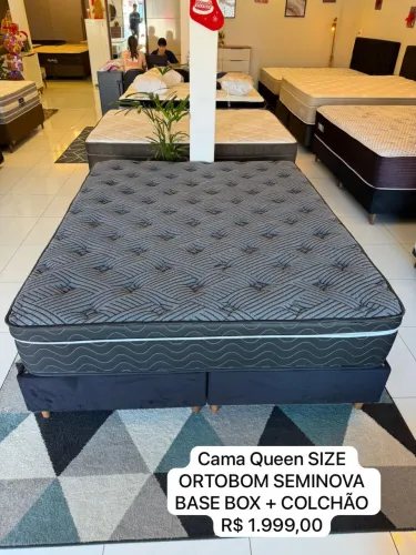 Cama box Queen SEMINOVO TOP - Entrego!