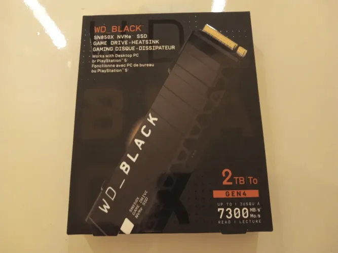 SSD WD Black SN850X 2TB com Dissipador (PS5/PC) (Troco por Switch desbloqueado)