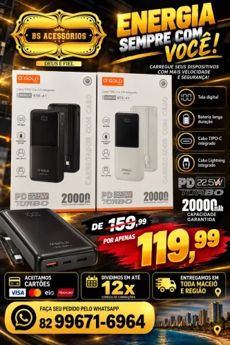 Carregador portátil 20000mAh Original