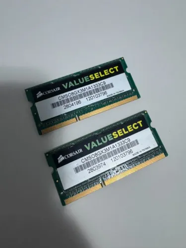 Kit Memória RAM Corsair ValueSelect 16GB (2x8GB) DDR3 1333MHz para Notebook (SO-DIMM)