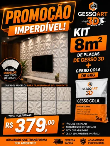 Placa de gesso 3D