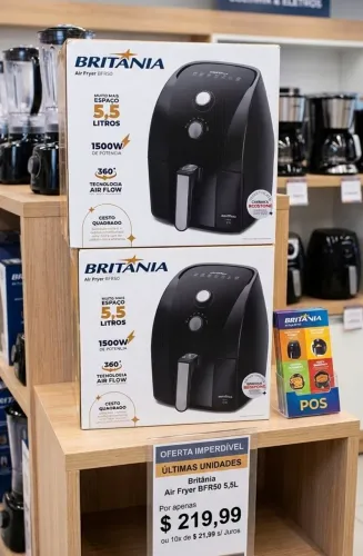Air fryer Britânia 5,5 L 1500W