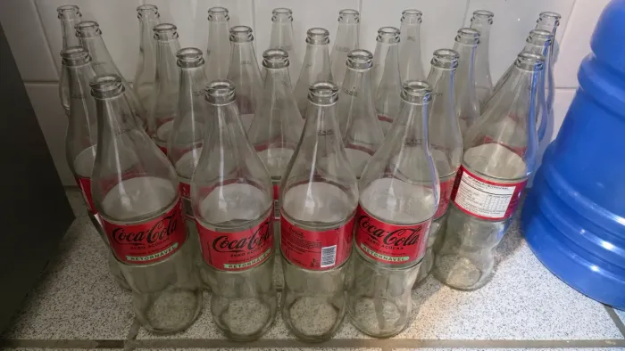 23 unidades de vasilhame coca cola vidro 1L
