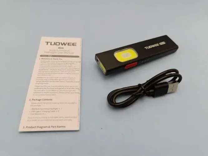 Lanterna TUOWEE RS4 EDC Recarregável USB-C Magnética - Nova