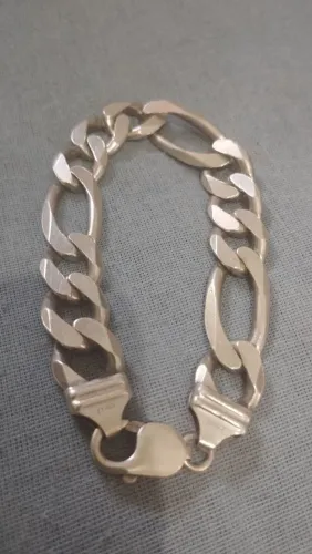 Pulseira de prata Italy 925 grossa Maciça