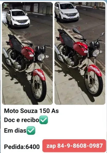 Moto souza 150 As Ano 2020 valor 6.400 mil