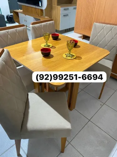 mesa de jantar 100% mdf 4 lugares