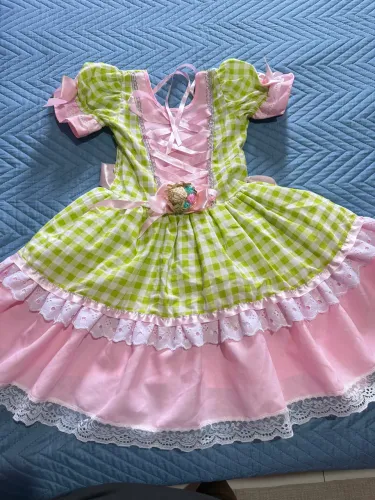 Vestido Infantil Junino tamanho 6