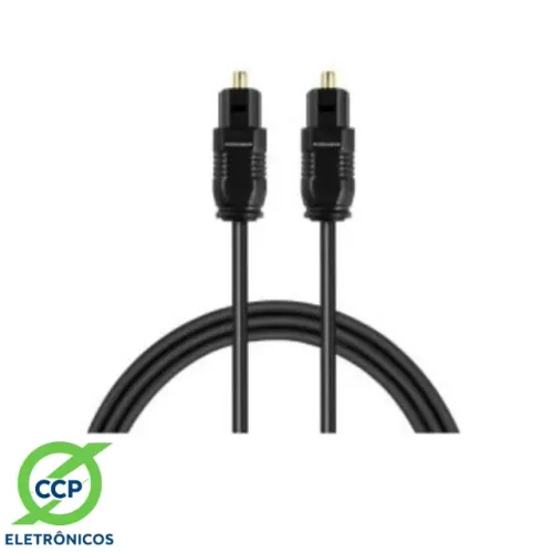 Cabo Áudio Optico Digital Toslink 1.5 Metros cabo fibra top Tomate - MCB - 001