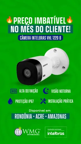 Kit 4câmeras e dvr Intelbras + instalação