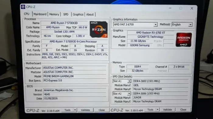 PC Gamer / Workstation - Ryzen 7 5700X3D + RX 6700 XT 12GB + 32GB RAM + Water Cooler