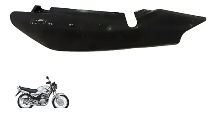 Carenagem Traseira L/e Ybr 125 K 2000 2001 Com Detalhes Preto