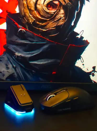 Mouse Gamer Fire Phoenix sem fio + dock