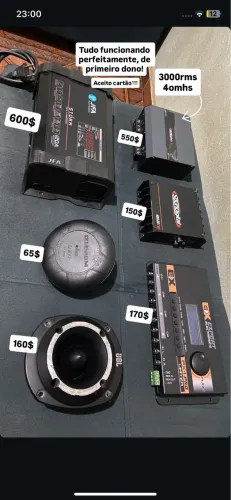 Equipamentos de som automotivo semi novo!