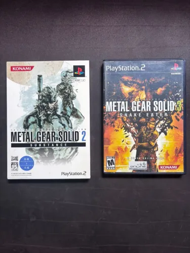 Combo Metal Gear 2 e 3 - PS2 - 2 Japonês e 3 americano