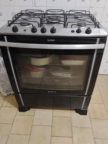 Combo sofá retrátil e reclinável 3 lugares+fogão 5 bocas