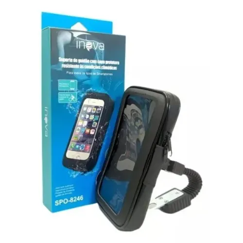 Suporte de Celular para Moto e Bike com Capa Protetora Impermeável