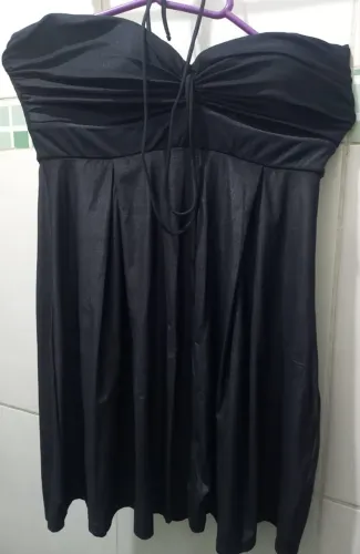 Vestido preto fosco