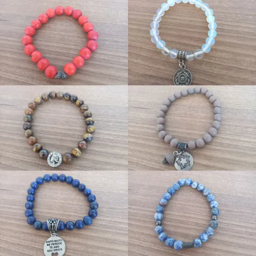 Pulseiras de contas naturais (Leia o anuncio)