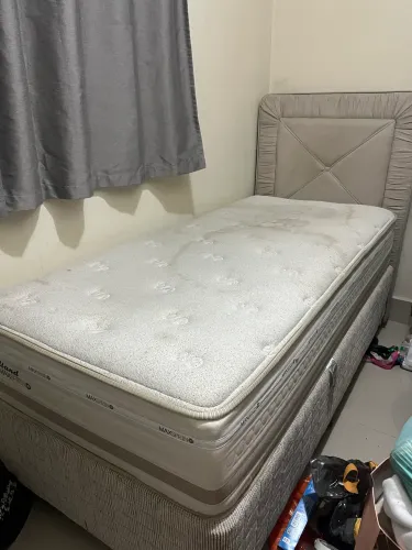 CAMA DE SOLTEIRO COM BOX E CABECEIRA