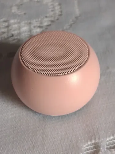 Mini caixa de som bluetooth portátil amplificadora rosa