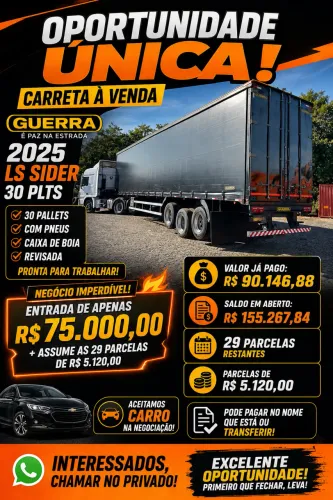 Carreta guerra ls 30 paletes