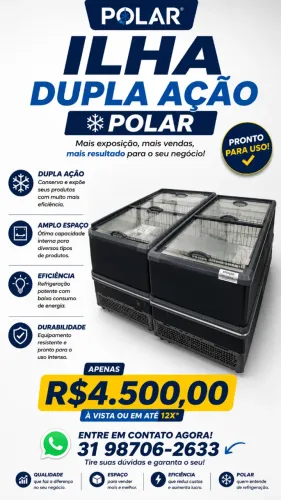 ILHA DUPLA ACAO 2,00M 220V LIGHT OPORTUNIDADE!