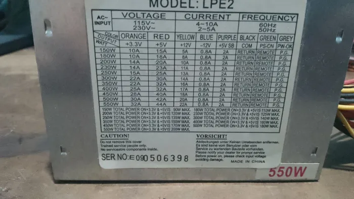 Fonte de Pc 550 wts
