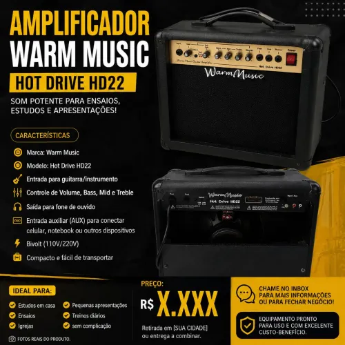 Amplificador Warm Music Hot Drive HD22