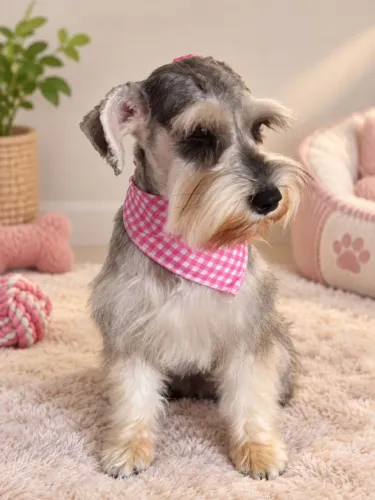 Linda fêmea Schnauzer 4 meses disponível!