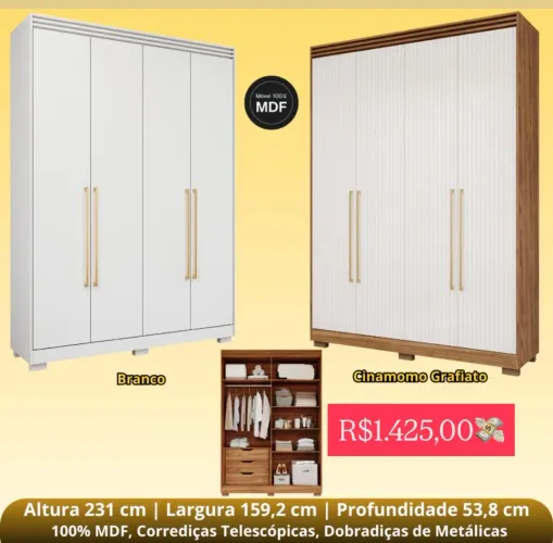 Guarda Roupa Solteiro Luara