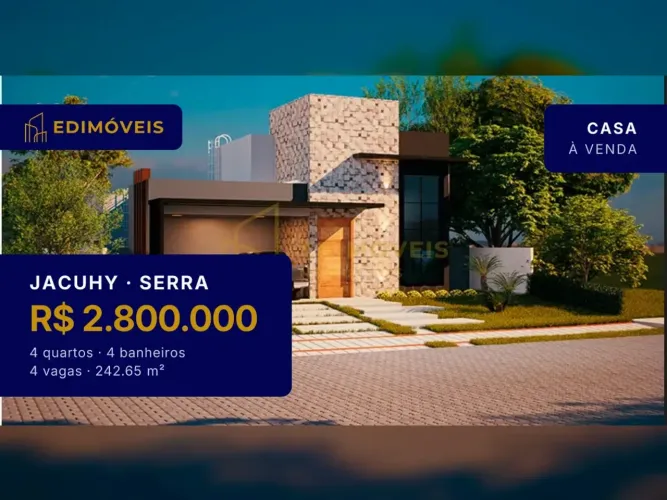 Casa em Jacuhy: Alto Padrão com Design Moderno e Exclusividade!