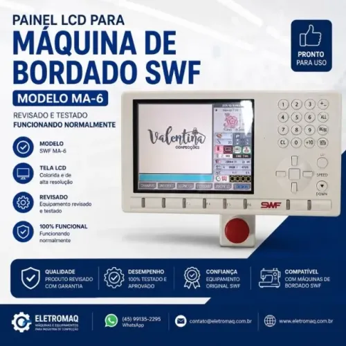 Painel LCD Para Maquina de Bordado SWF Modelo MA-6