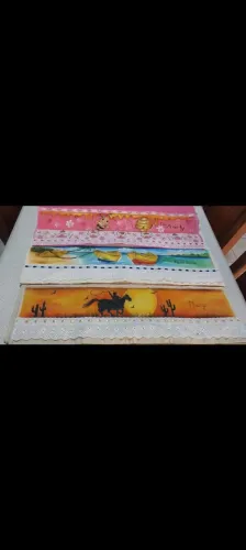 Toalhas de banho pintada 