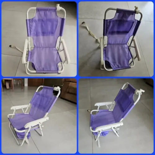 Cadeira infantil praia/piscina, 2 a 6 anos, dobrável R$ 79,00.