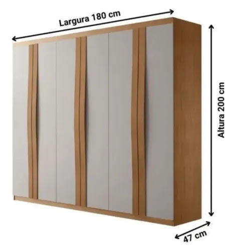Guarda roupa solteiro Grécia MDF até 12x sem juros