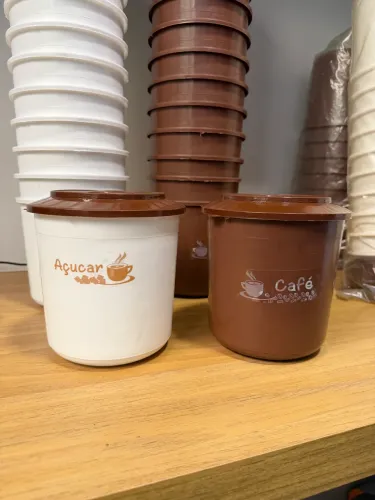 Oportunidade para Revendedores - Lote de Potes Organizadores para Café e Açúcar