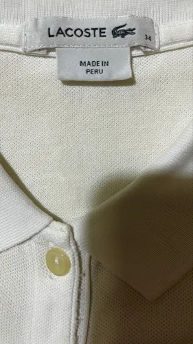 Blusa polo branca Lacoste 34