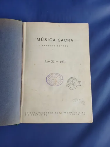 Rara Revista Música Sacra 1951/52 - Redentoristas