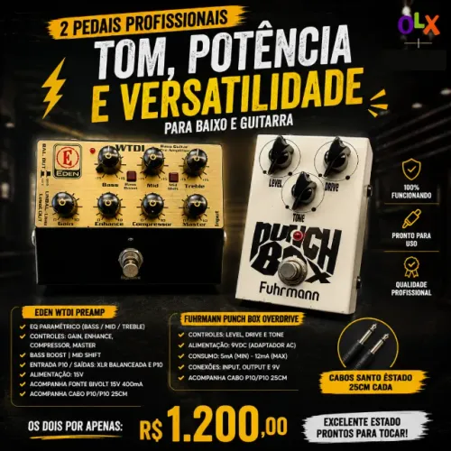 Pedal Eden WTDI Preamp + Pedal Fuhrmann Punch Box
