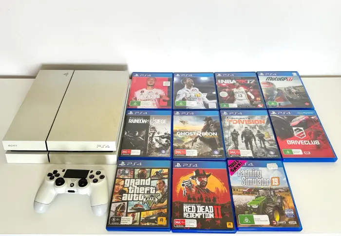 PlayStation 4 Slim Branco - 500 GB + 1 Controle Original + 11 Jogos