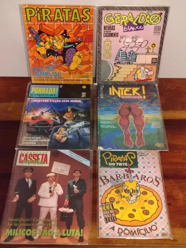 Pacote HQs Independentes Anos 1990 (Geraldão, Piratas do Tietê, Porrada, Casseta Popular)