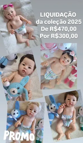 Liquidação da coleção de bebê reborn 2025