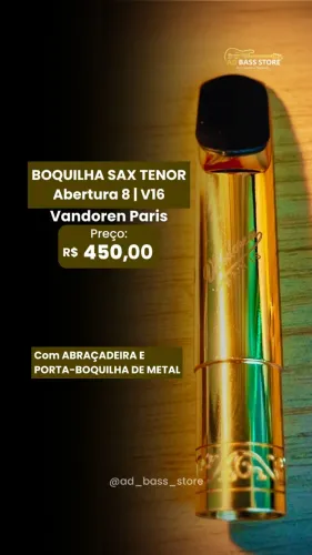 BOQUILHA SAX TENOR VANDOREN DE METAL 8 | V16 - CHINESA