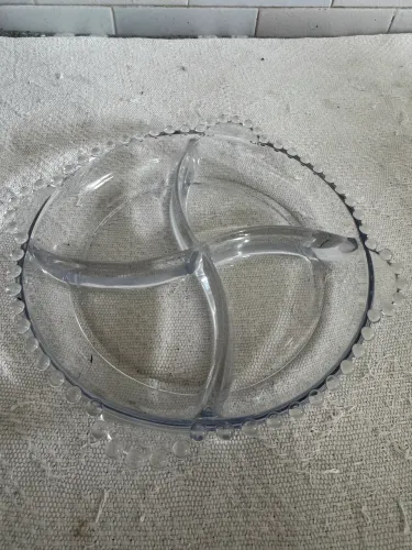 Travessa/Prato Dividido Vintage Candlewick - Imperial Glass Co. Raridade